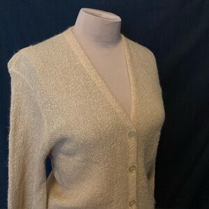 Gilison 100% Pure Alpaca Vintage Butter Yellow Cardigan - some‎ flaws